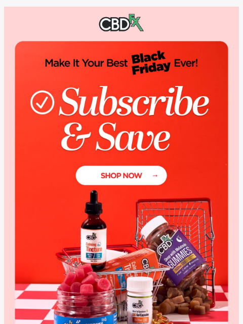 cbdfx newsletter: Lock in bonus Black Friday savings & more when you...