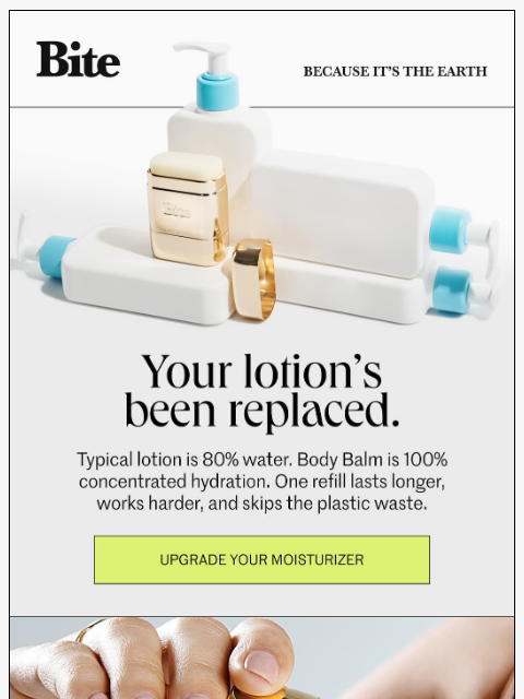 bitetoothpastebits newsletter: Most lotion is 80% water.