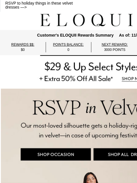 eloquii newsletter: IT'S VELVET SZN