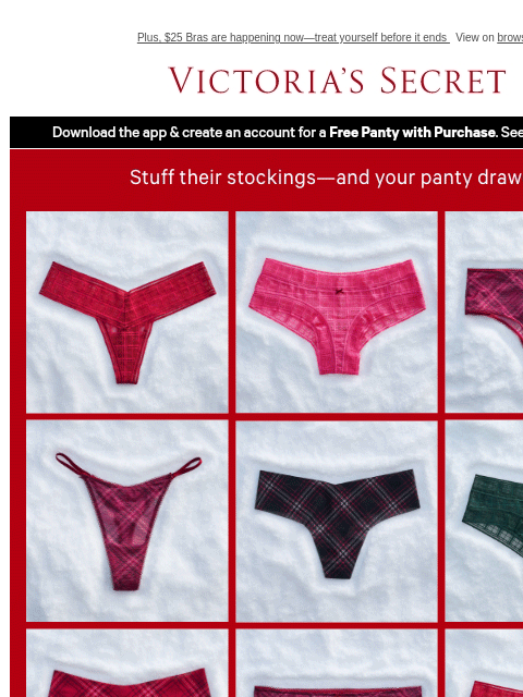 victoriassecret newsletter: It's (Panty) Party Time—7/$35