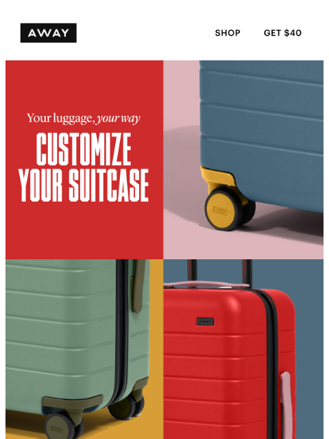 awaytravel newsletter: Introducing luggage customization