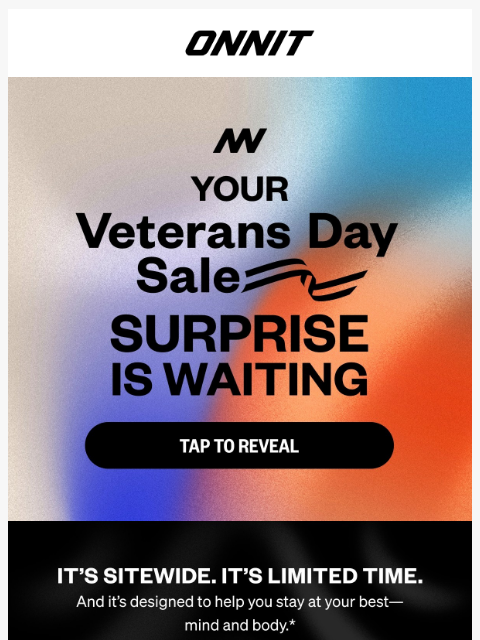 onnit newsletter: Something special for Veterans Day 🎖️