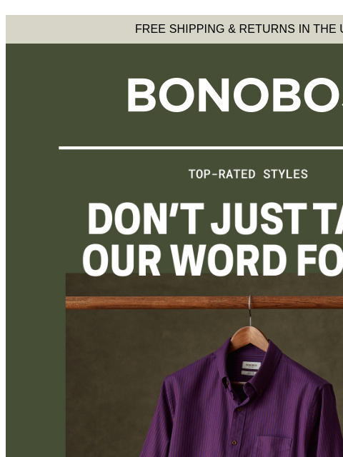 bonobos newsletter: The Top Styles That Won Hearts & Minds