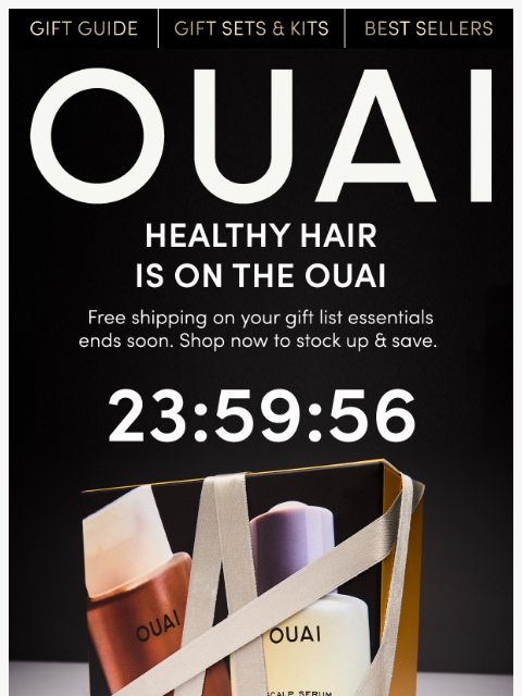 theouai newsletter: Healthier hair, plus free shipping? Yes OUAI