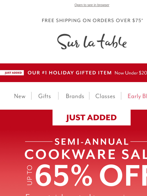 surlatable newsletter: The Final Sizzle—Cookware Sale ends soon!