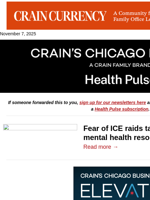 crainalerts newsletter: ICE distress causes its own problems