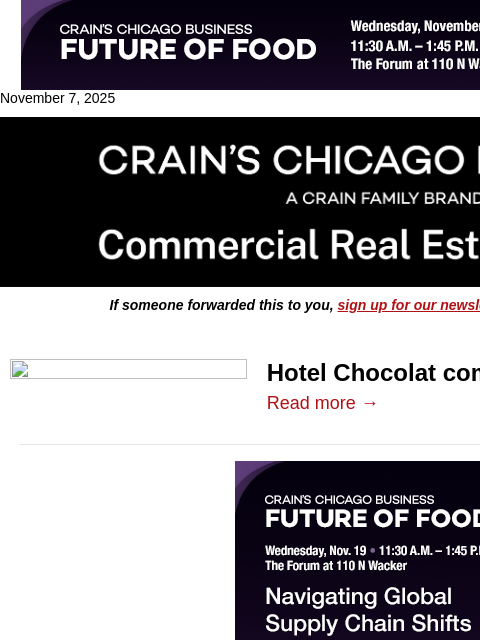 crainalerts newsletter: Vacant Mag Mile storefront finds a taker