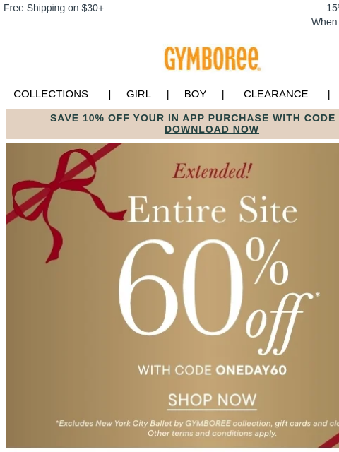 gymboree newsletter: Ending in 3, 2, 1... Shop 60% Off While You Still ...