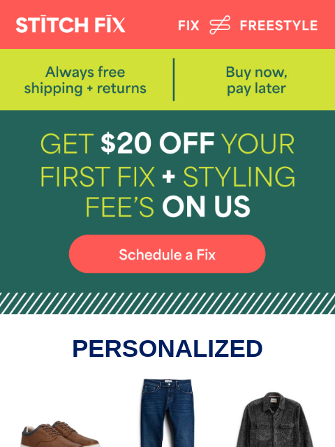 stitchfix newsletter: One box. All your holiday style.