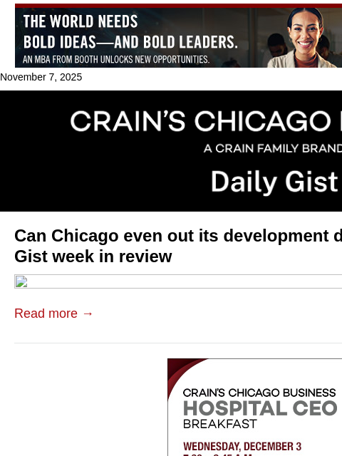 crainalerts newsletter: Can Chicago even out its development disparity? Cr...