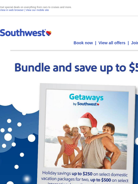 southwest newsletter: Tis' the season for saving.