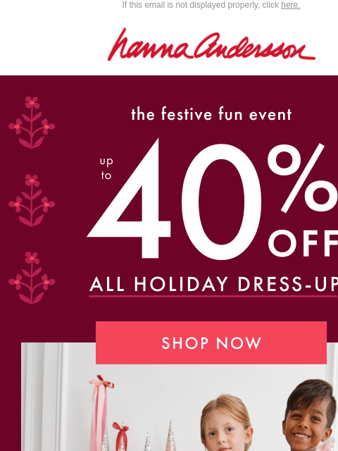 hannaandersson newsletter: Picture Perfect Looks Up To 40% Off