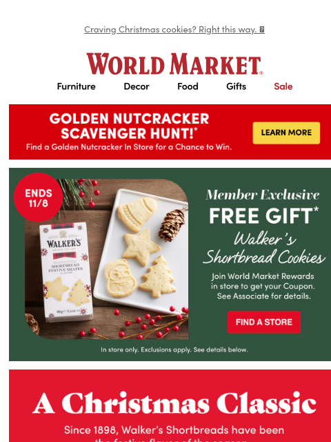 emailworldmarket newsletter: ✨ FREE GIFT + your chance to find $100 in store!