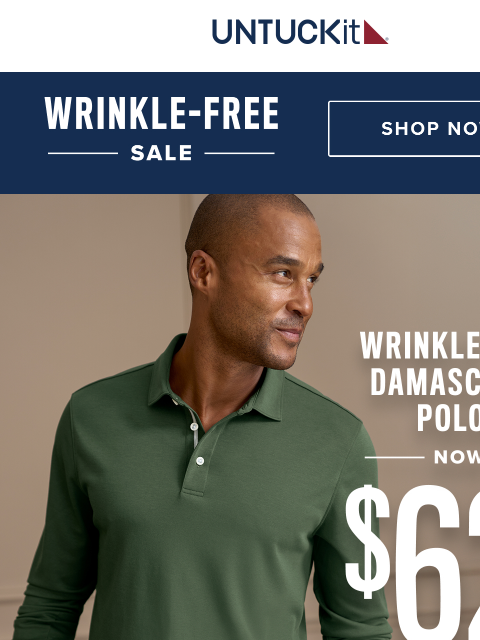 untuckit newsletter: SALE: $62 Wrinkle-Free Polos