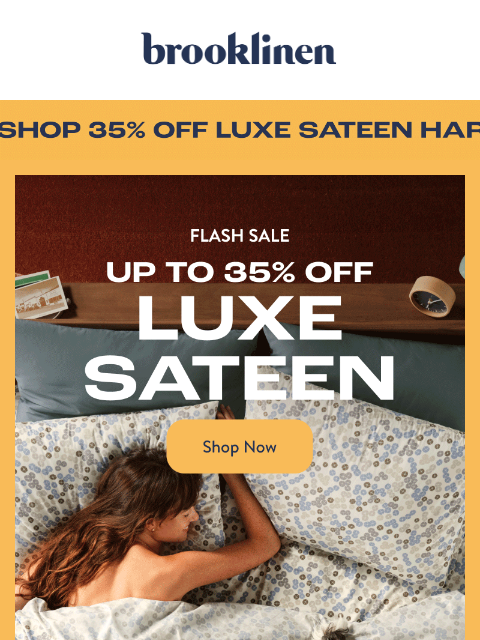 brooklinen newsletter: Flash Sale! Up to 35% Off Select Bundles