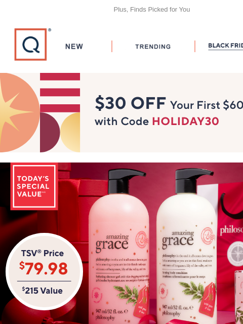 qvcemail newsletter: Free Shipping on It All + Get $30 Off