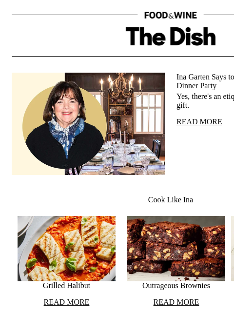 foodandwine newsletter: Ina Garten Says to Never Bring These to a Dinner P...