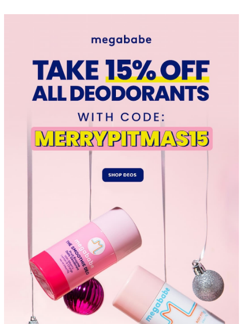 megababebeauty newsletter: Just here to spread more Pitmas cheer (and 15% off...