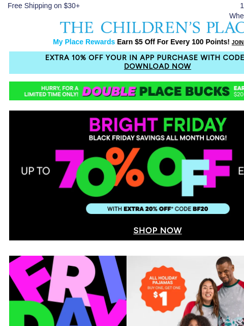childrensplace newsletter: OMG Black Friday 💰 Up to 70% OFF *Entire* Site