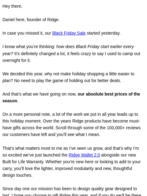 ridge newsletter: Today’s the day