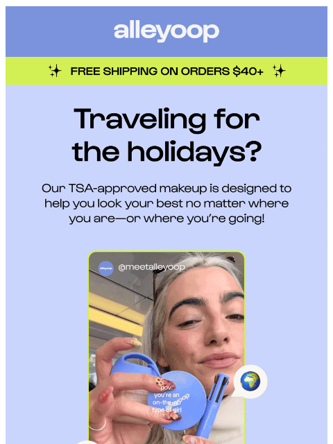 meetalleyoop newsletter: Traveling for the holidays? ✈️