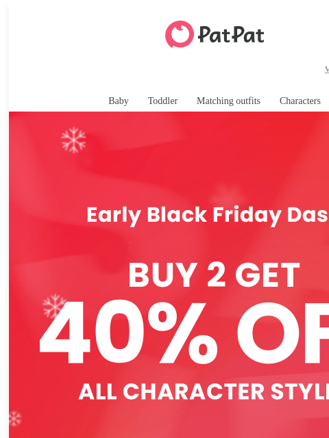 patpat newsletter: 🐾All Character Collections Buy 2 Get 40% off ! 