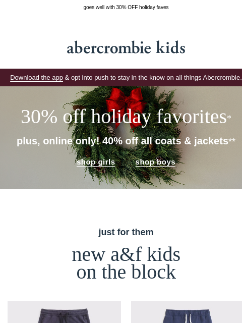 abercrombie newsletter: new looks we know they’ll love