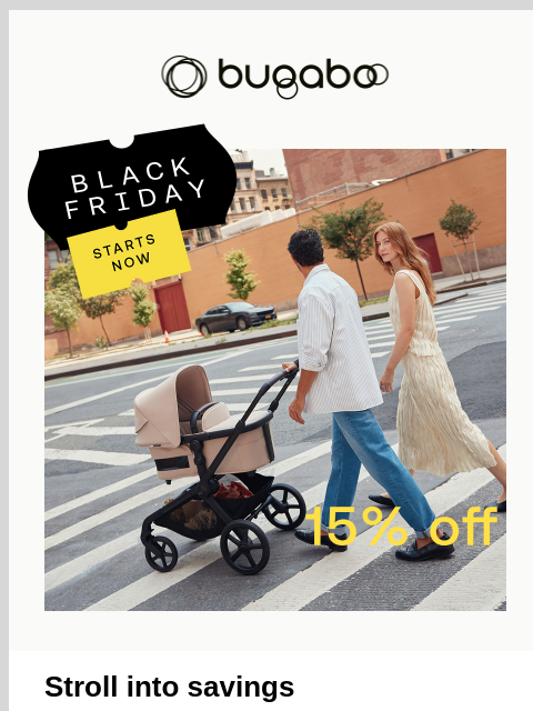 bugaboo newsletter: Stroll into Black Friday savings