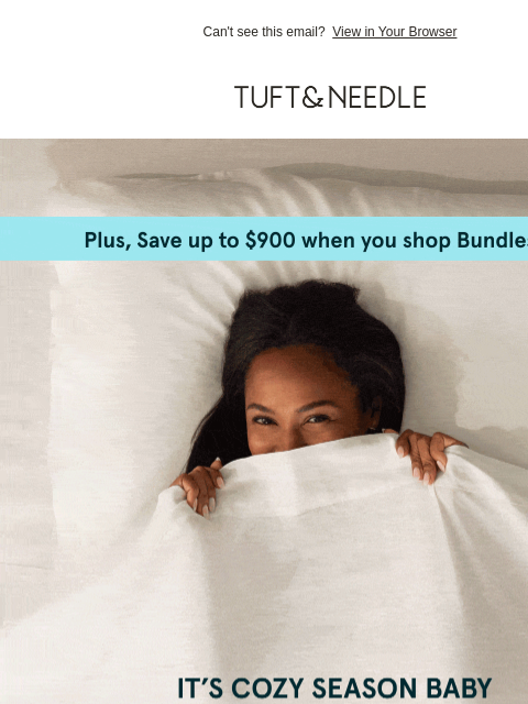 tuftandneedle newsletter: Get cozy for 30% off
