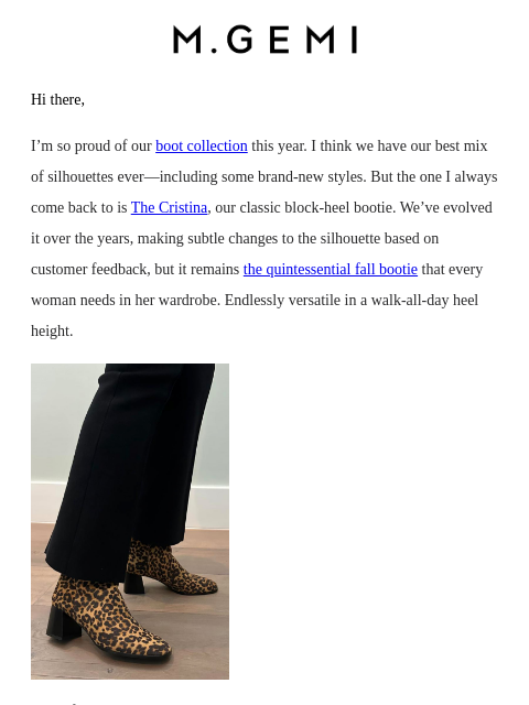 mgemi newsletter: How I’m Wearing The Cristina