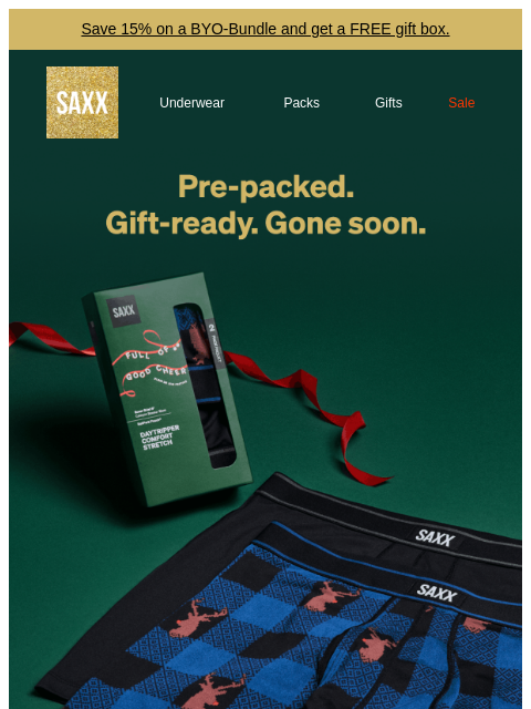 saxxunderwear newsletter: Limited-Edition Gift Boxes that do the Heavy Lifti...