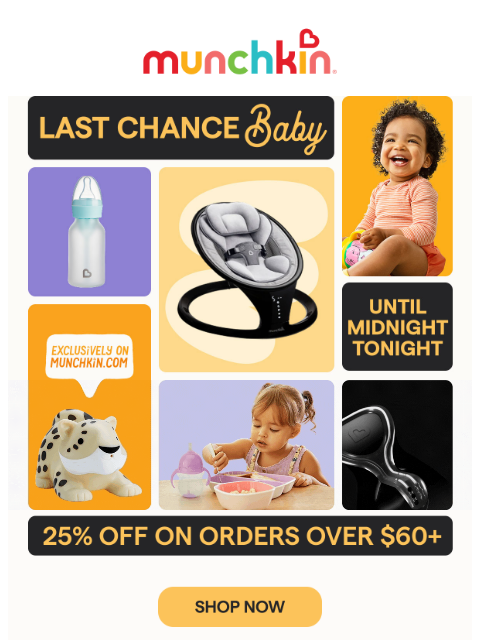 munchkin newsletter: Ending soon: 25% OFF Early Black Friday