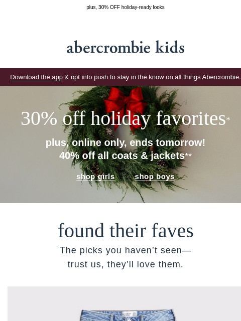 abercrombie newsletter: the bestsellers they'll love →