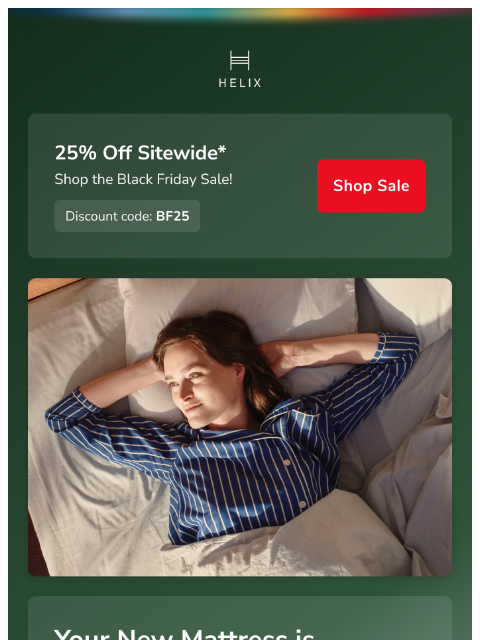helixsleep newsletter: Did you see our Black Friday deal?