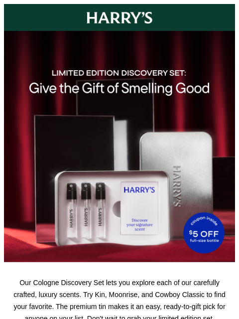 harrys newsletter: Meet our Cologne Discovery Set