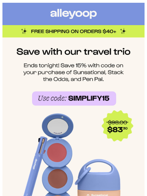 meetalleyoop newsletter: Your Carry-On Staples Are Here 👜