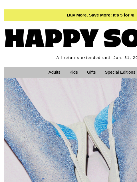 happysocks newsletter: Extra-Fine Styles Are In!