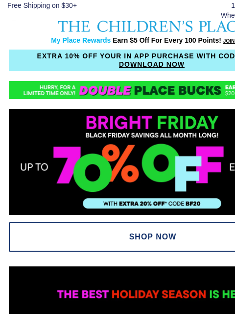 childrensplace newsletter: Black Friday Trending Deals: Up to 60% Off Outerwe...