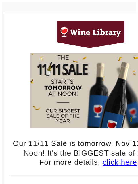 Our 11/11 Sale is tomorrow, Nov 11th at 12 Noon! It's the BIGGEST sale of 2024! For more details, click here!! A Brilliant Rose Prosecco! WAS $27.99 | SALE $16.99 Plus free shipping on 12+ bottles