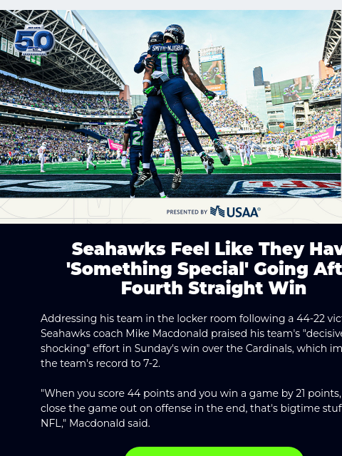 seahawksemail newsletter: A Second Straight Dominant Seahawks Victory