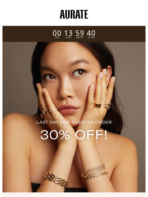 auratenewyork newsletter: XMAS DEADLINE + 30% OFF