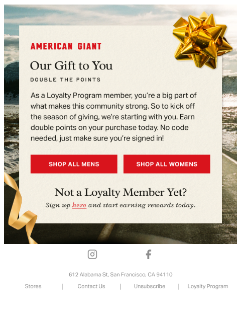 american-giant newsletter: Today Only: 2x Points for Every Purchase