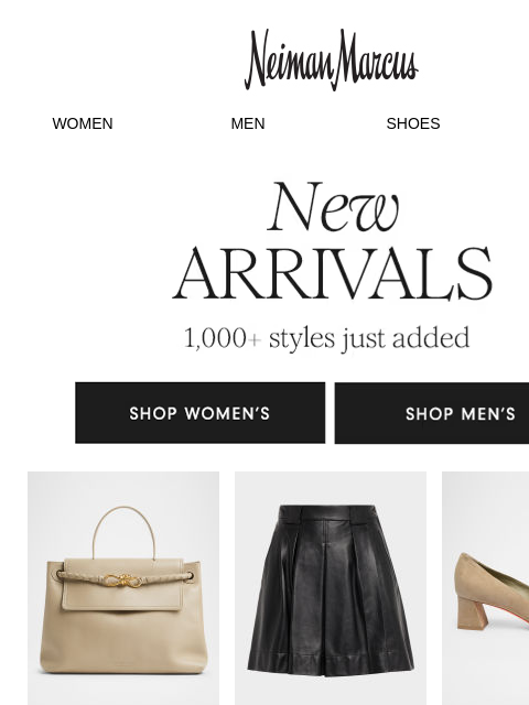 neimanmarcus newsletter: 1,000+ new handbags, shoes & more for fall