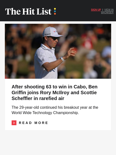 golfdigest newsletter: Inside the PGA Tour's new event for 2026