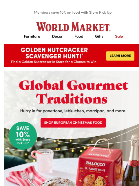 emailworldmarket newsletter: 🎄😋 We’re your European Christmas food connection...