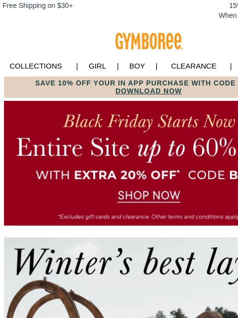 gymboree newsletter: Inside: Our Coziest Winter Styles ☃️🛷