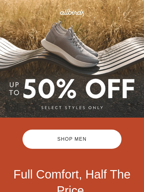 allbirds newsletter: The “These-Are-Never-On-Sale” Sale