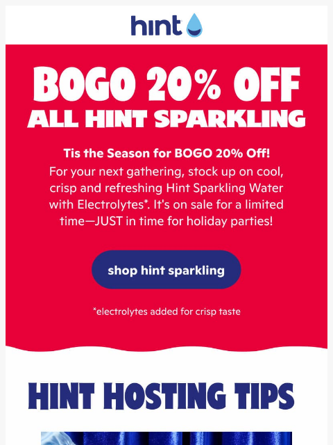 drinkhint newsletter: BOGO 20% off 🫧