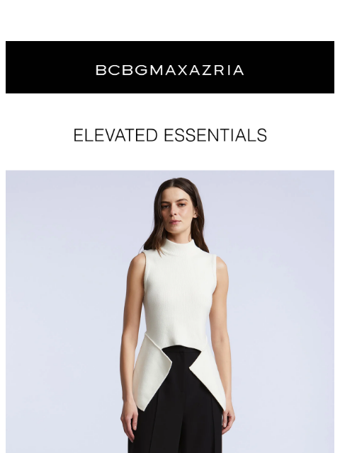 bcbg newsletter: The Work Edit: Elevated Tops