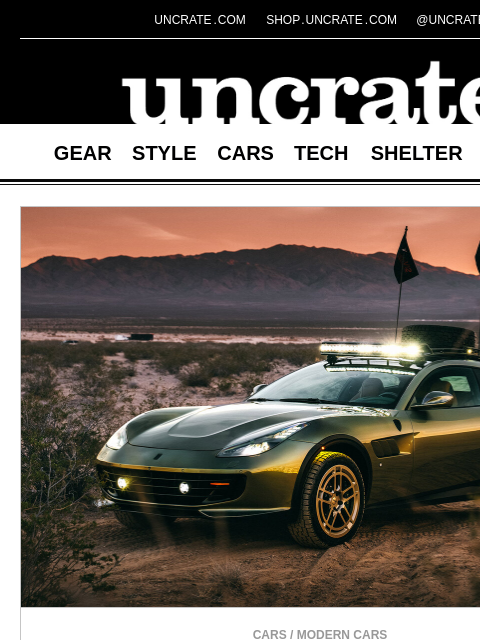 uncrate newsletter: GlasWerks Elevato Ferrari GTC4 Lusso Off-Roader & ...